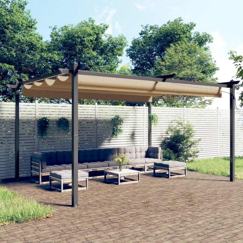 Gazebo ONYX, taupe, 4x3m
