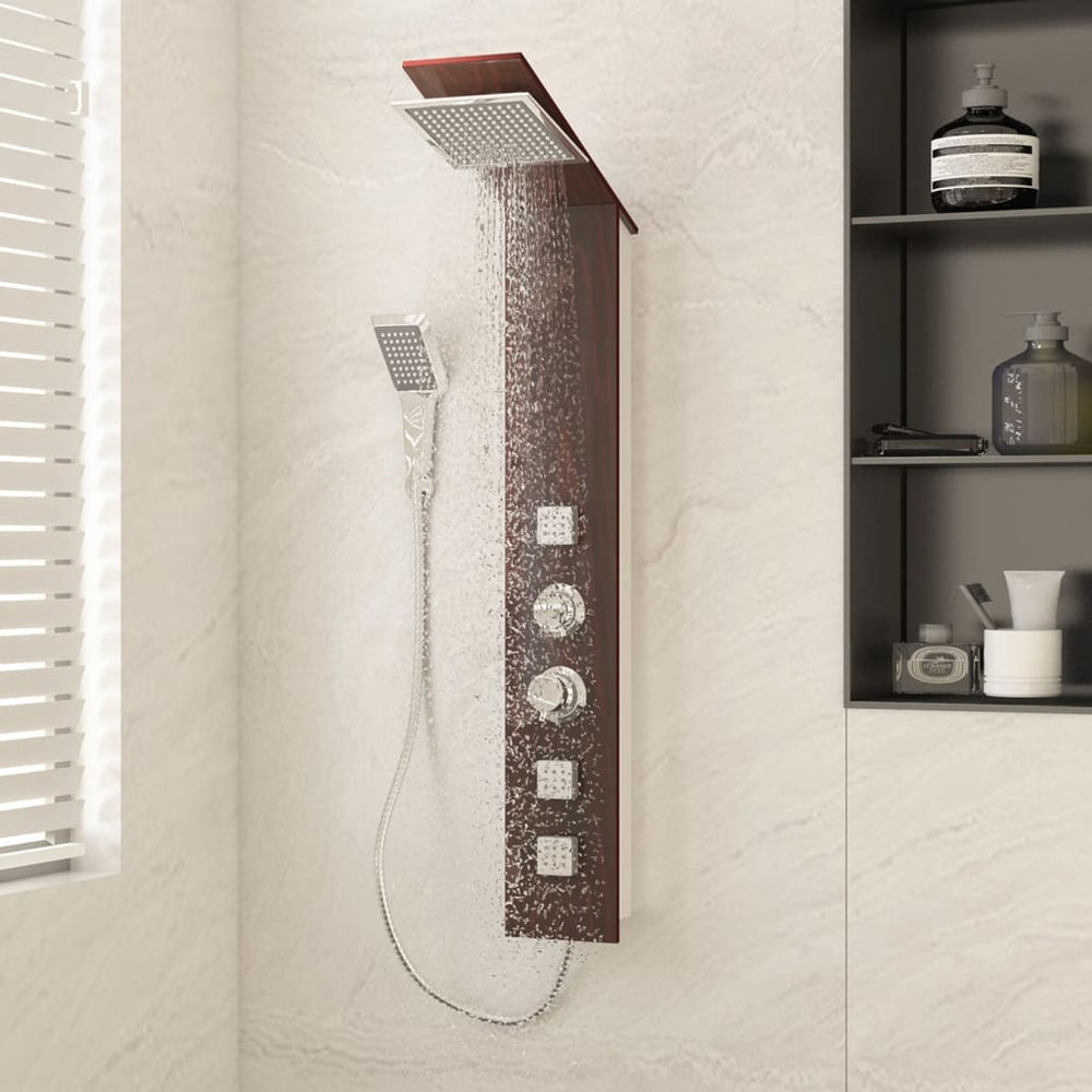 Shower system, brown, glass