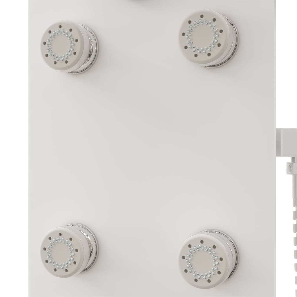Shower system, white, 25x47.5x130cm, glass