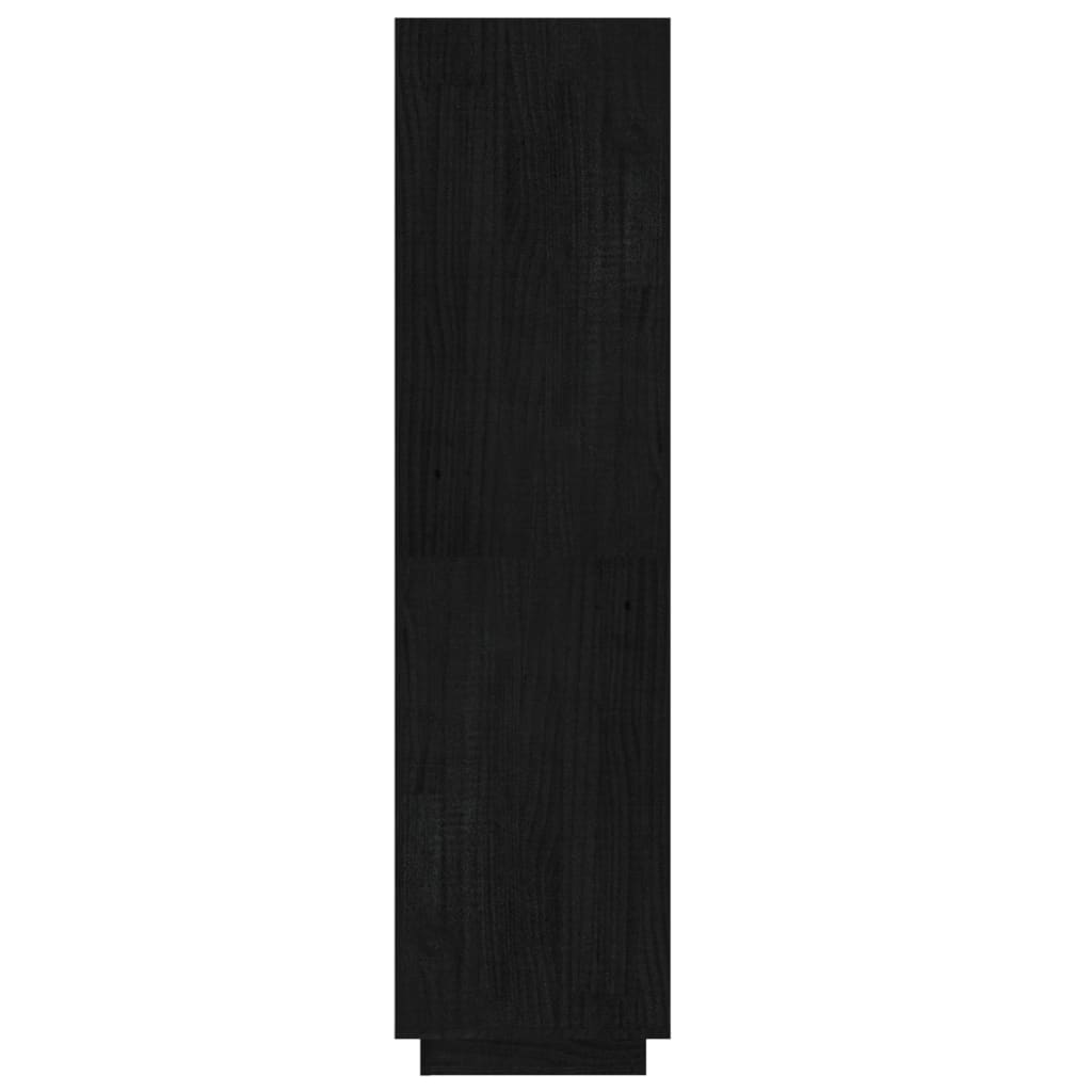Grāmatu skapis/telpas sadalītājs, melns, 60x35x135cm, priede