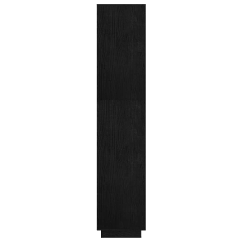 Spintelė knygoms/kambario pertvara, juoda, 60x35x167cm, pušis