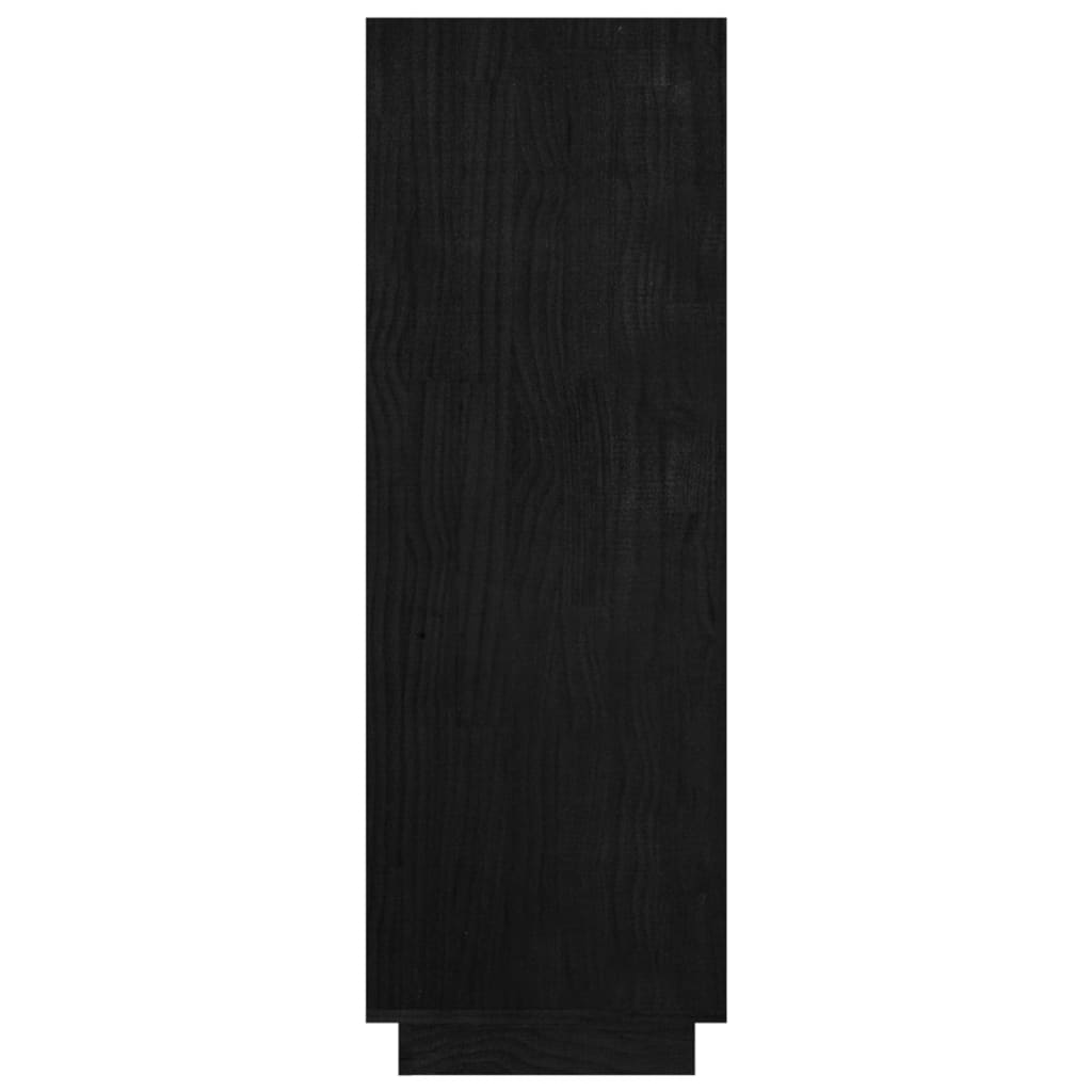 Spintelė knygoms/kambario pertvara, juoda, 80x35x103cm, pušis