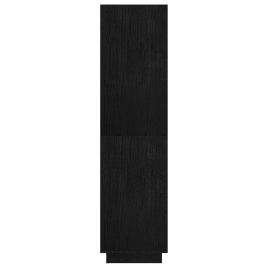 Spintelė knygoms/kambario pertvara, juoda, 80x35x135cm, pušis