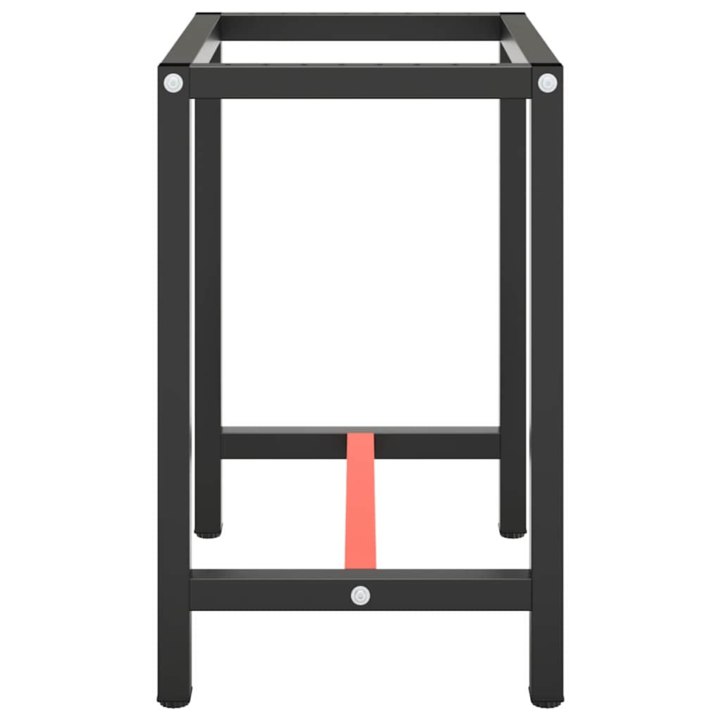 Desk frame, black and red, 70x50x79cm, metal