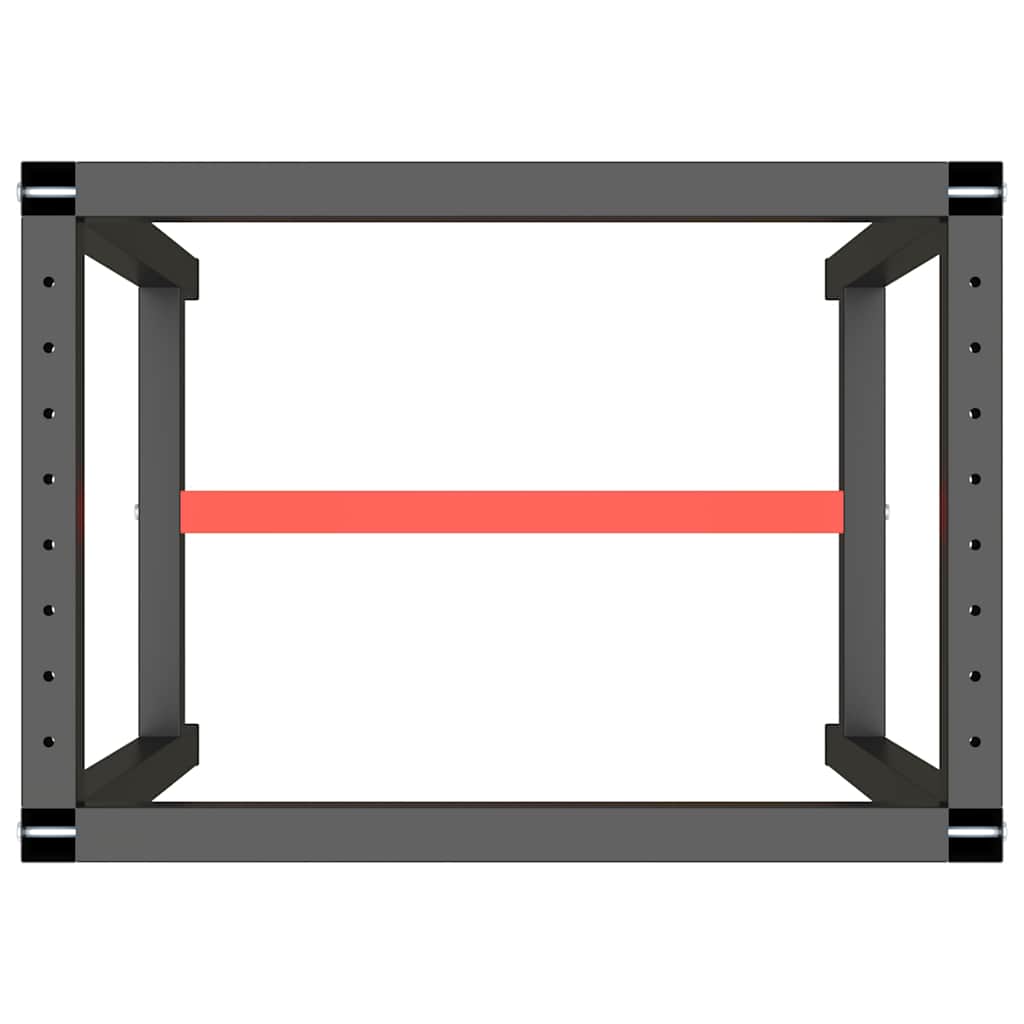 Desk frame, black and red, 70x50x79cm, metal
