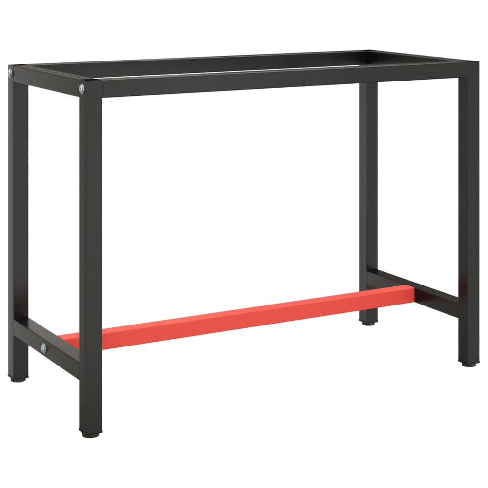 Desk frame, black and red, 110x50x79cm, metal