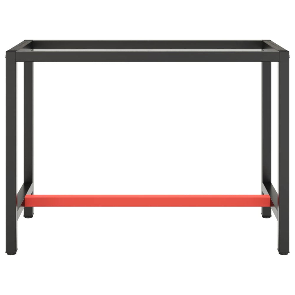 Desk frame, black and red, 110x50x79cm, metal