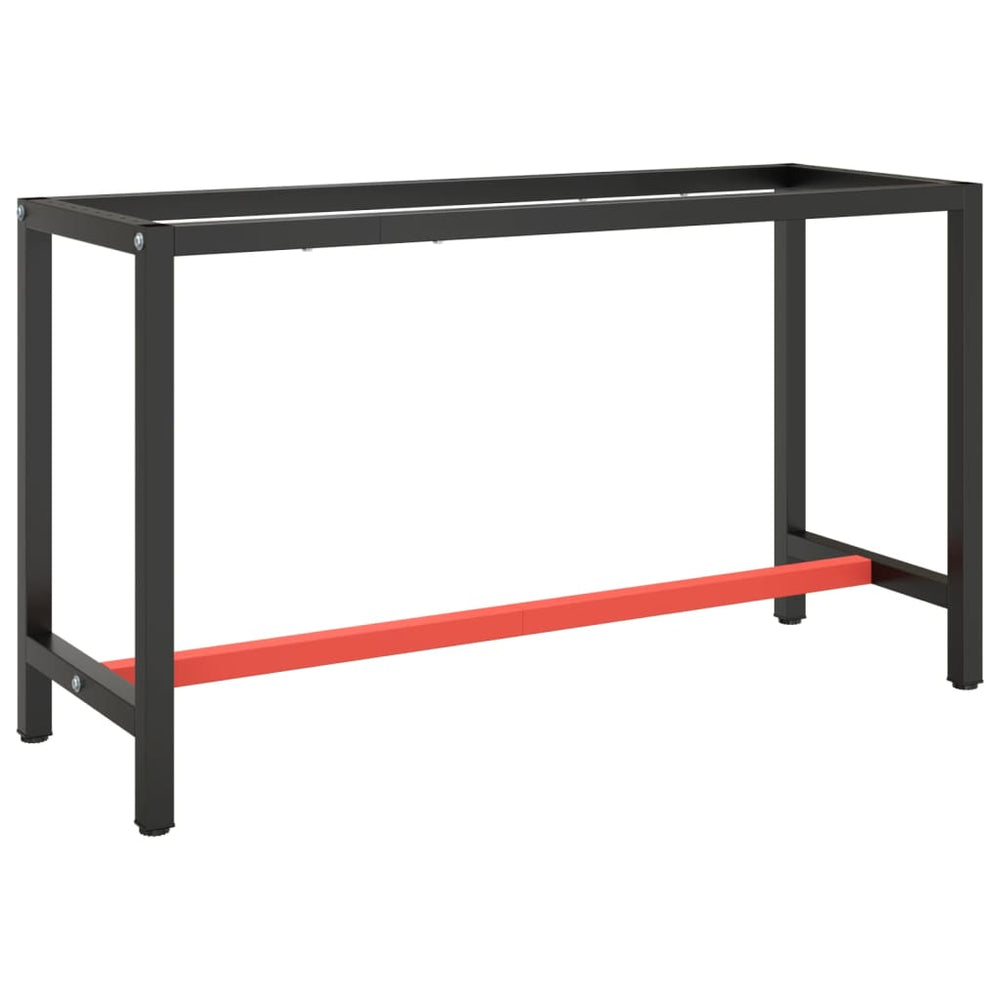 Desk frame, black and red, 140x50x79cm, metal