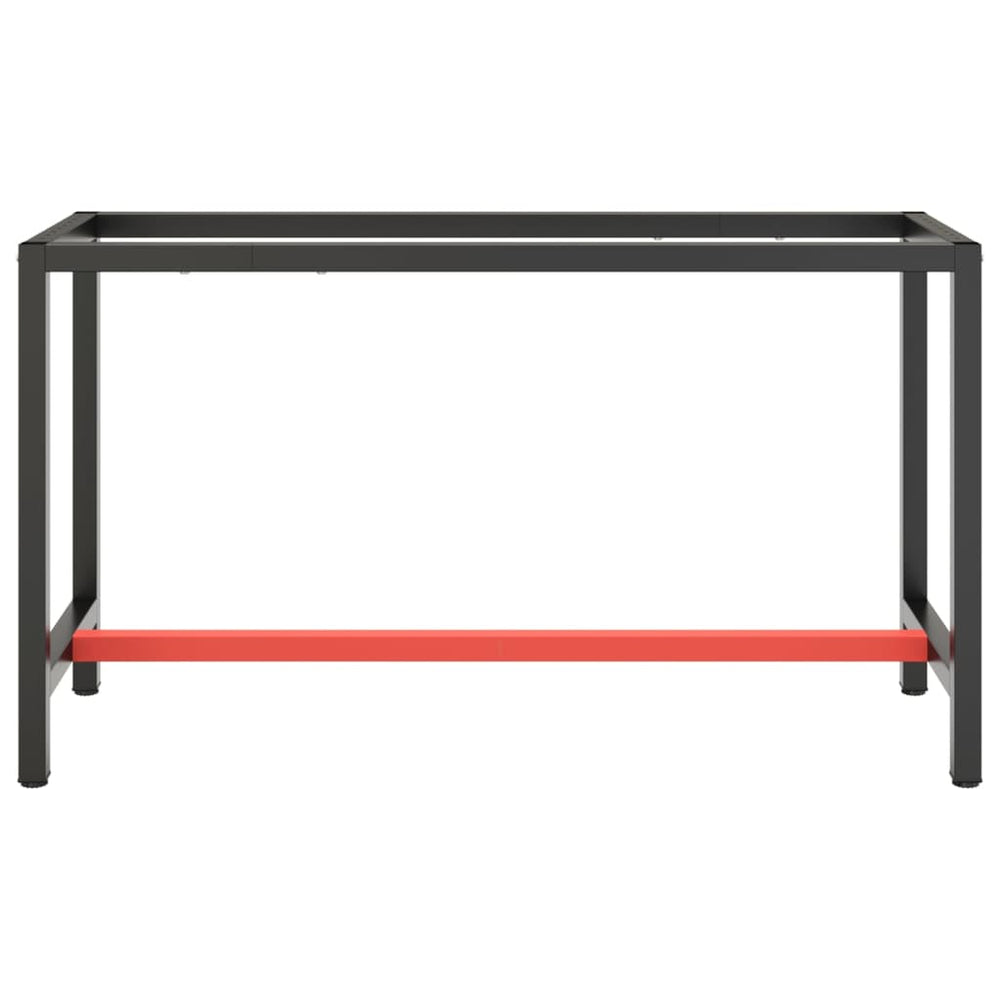 Desk frame, black and red, 140x50x79cm, metal
