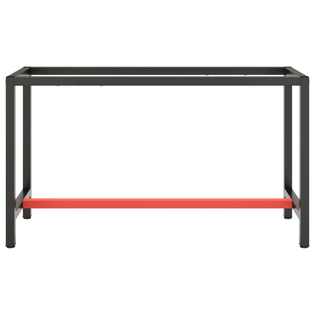 Darbastalio rėmas, juodas ir raudonas, 140x50x79cm, metalas