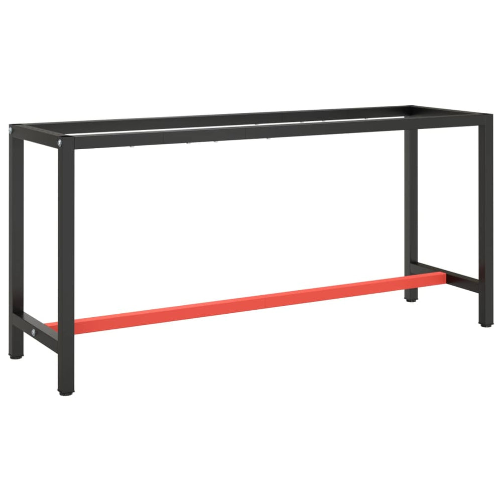 Desk frame, black and red, 170x50x79cm, metal