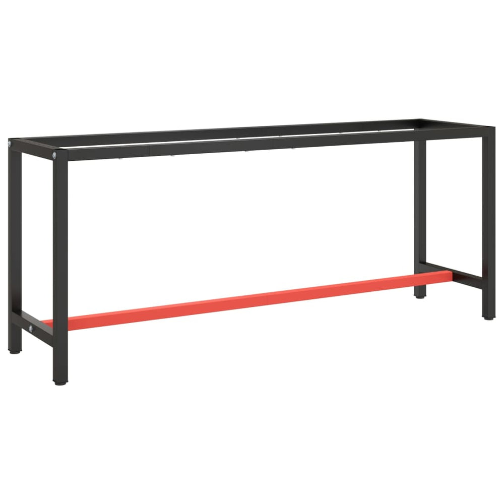 Desk frame, black and red, 190x50x79cm, metal