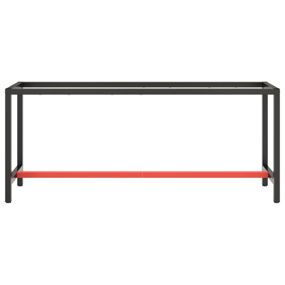 Desk frame, black and red, 190x50x79cm, metal