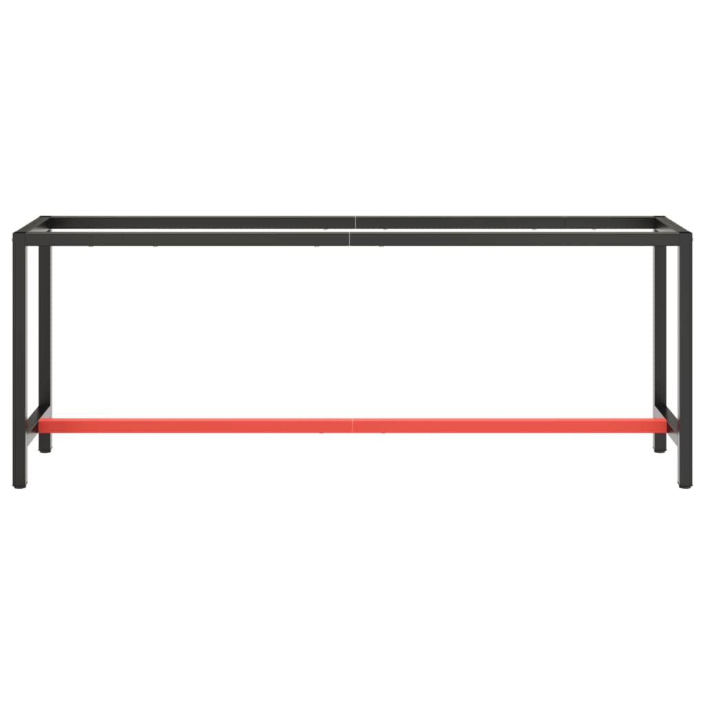 Darbastalio rėmas, juodas ir raudonas, 210x50x79cm, metalas