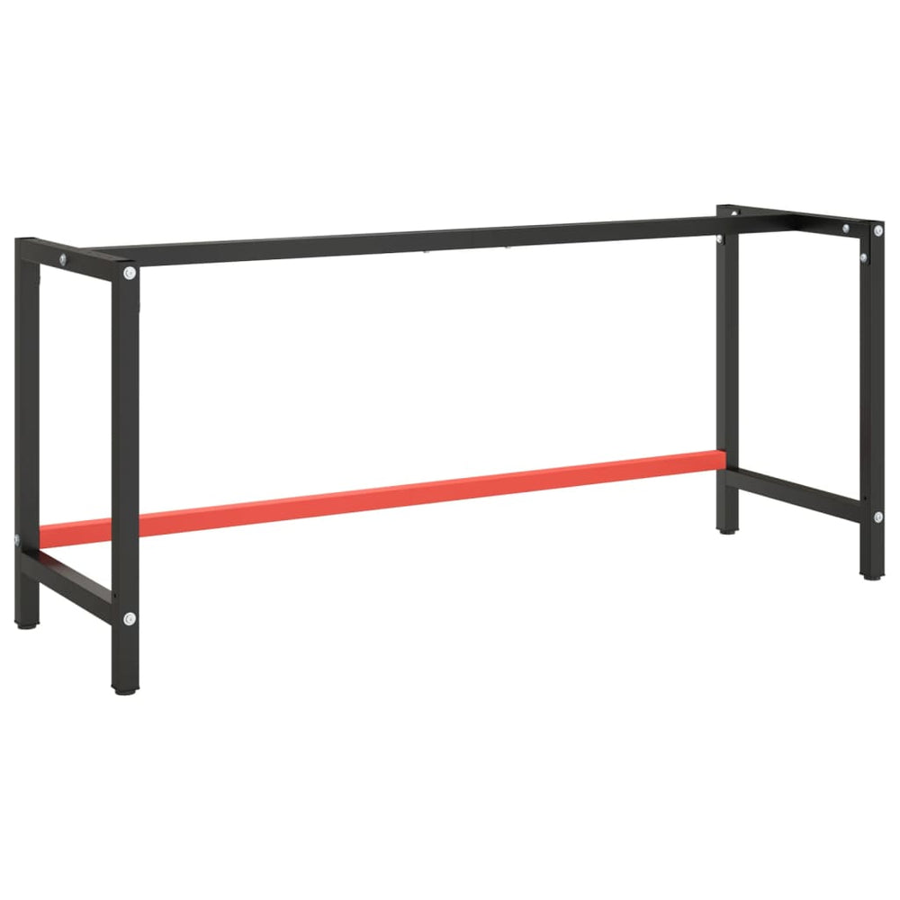 Desk frame, black and red, 180x57x79cm, metal