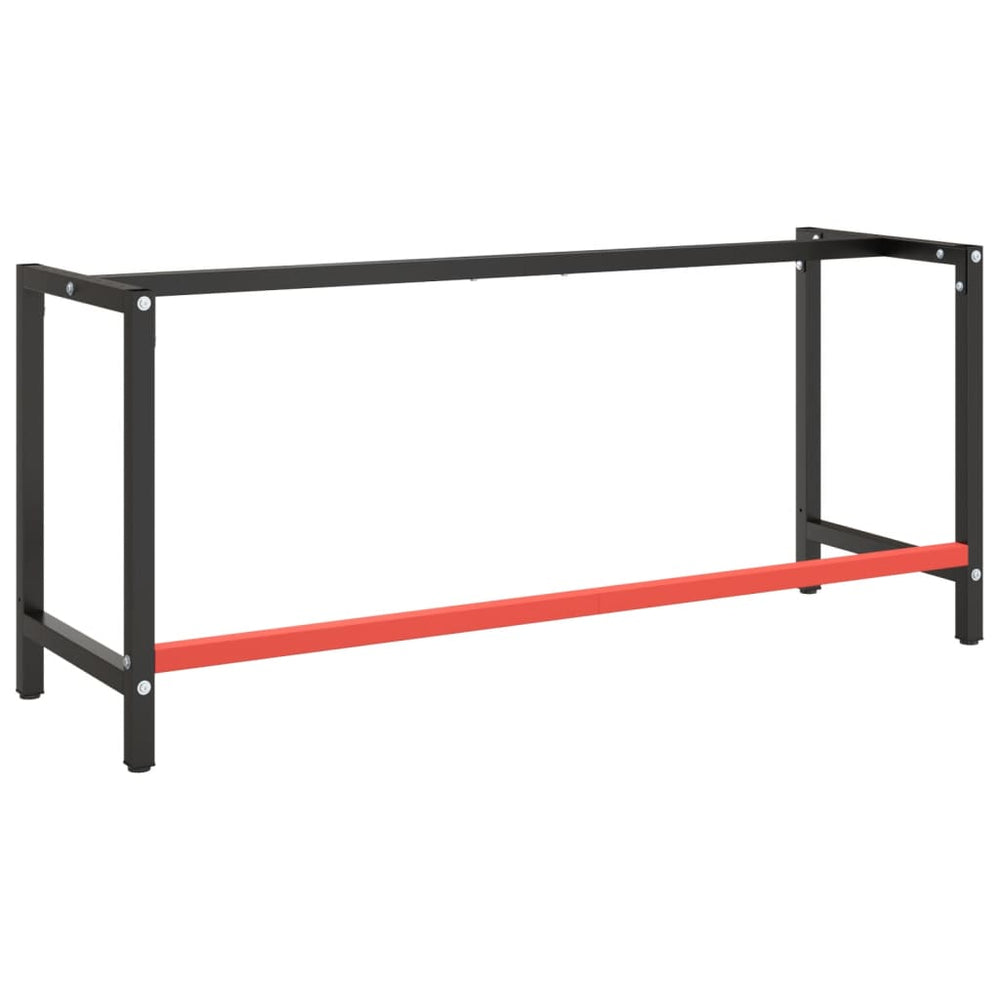 Desk frame, black and red, 180x57x79cm, metal
