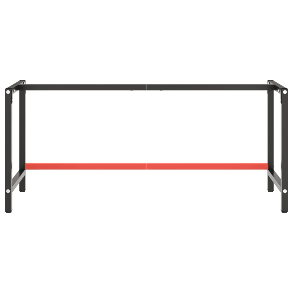 Darbastalio rėmas, juodas ir raudonas, 180x57x79cm, metalas