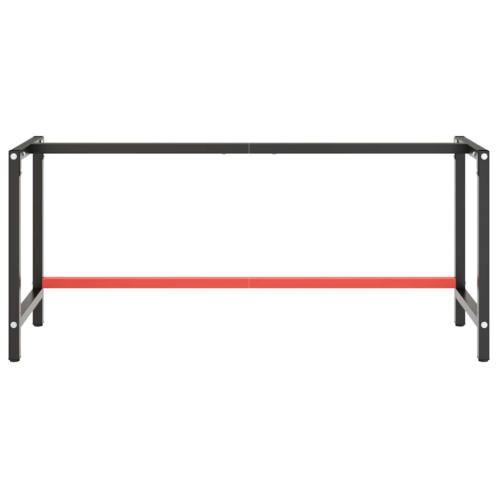 Desk frame, black and red, 180x57x79cm, metal