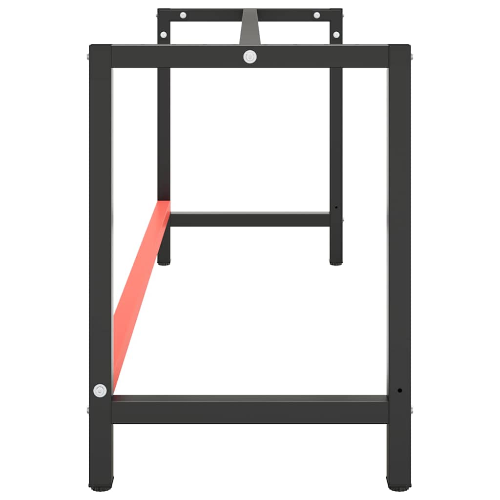 Desk frame, black and red, 180x57x79cm, metal