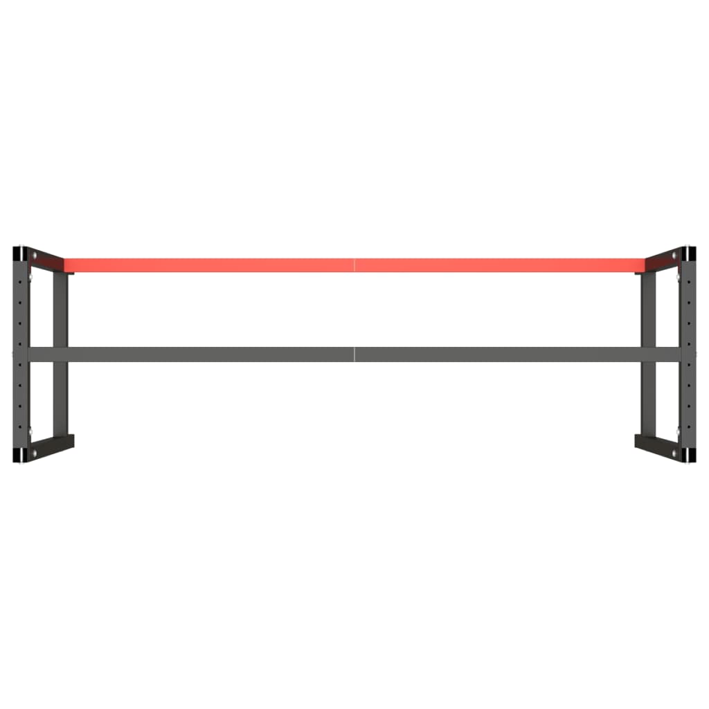 Darbastalio rėmas, juodas ir raudonas, 180x57x79cm, metalas