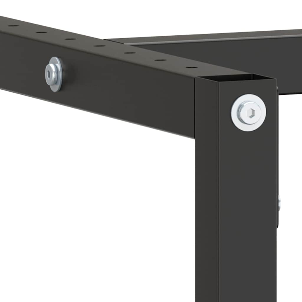 Desk frame, black and red, 180x57x79cm, metal