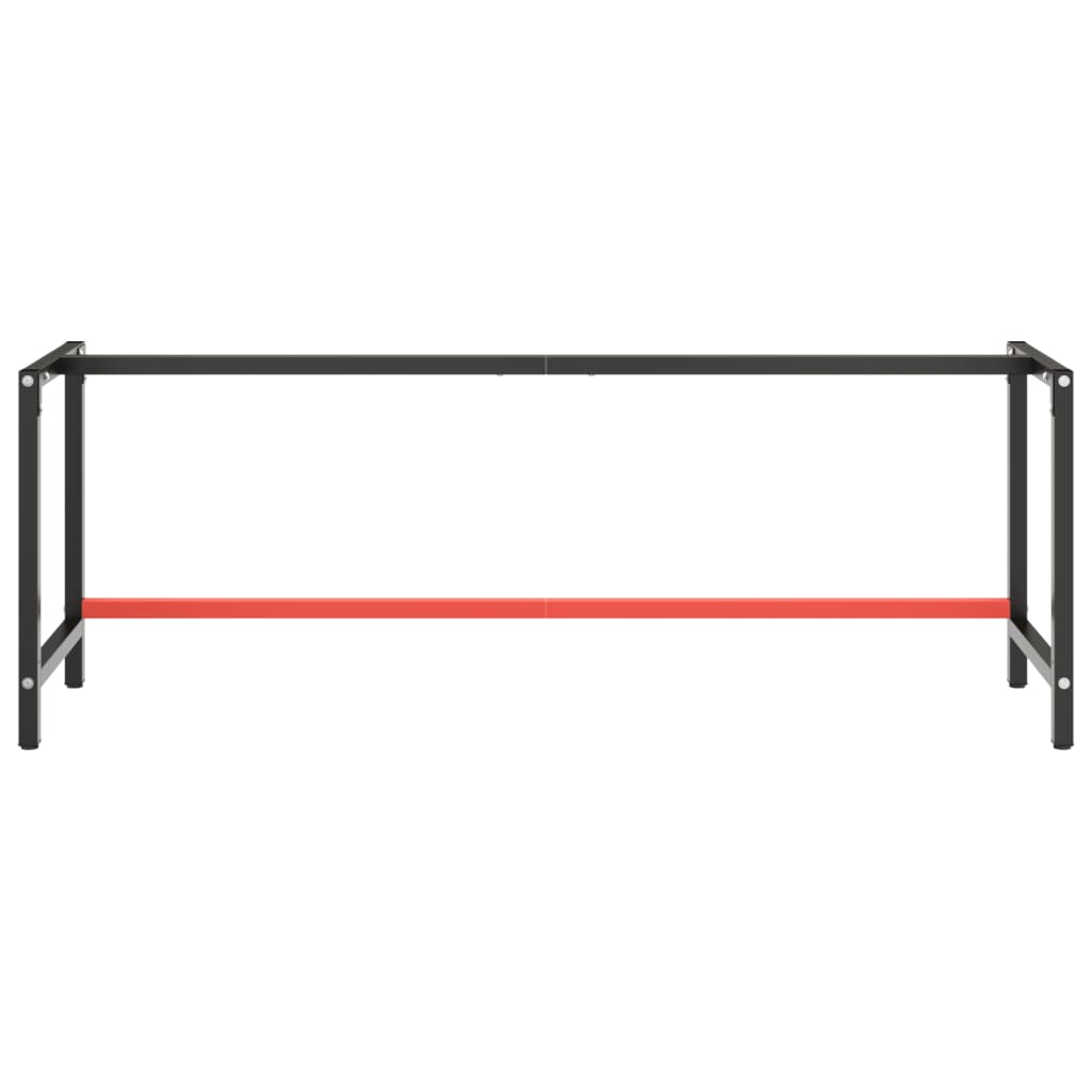 Darbastalio rėmas, juodas ir raudonas, 220x57x79cm, metalas