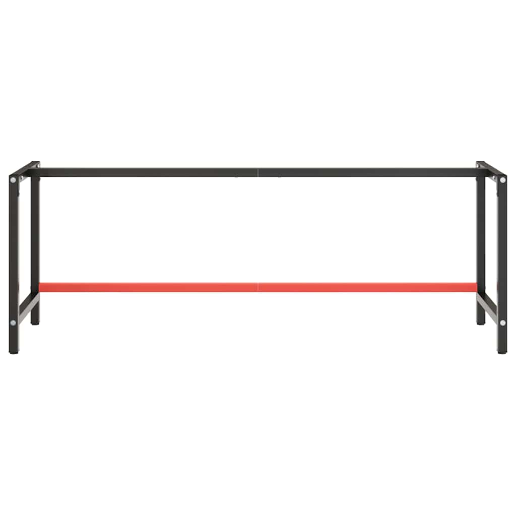 Darbastalio rėmas, juodas ir raudonas, 220x57x79cm, metalas