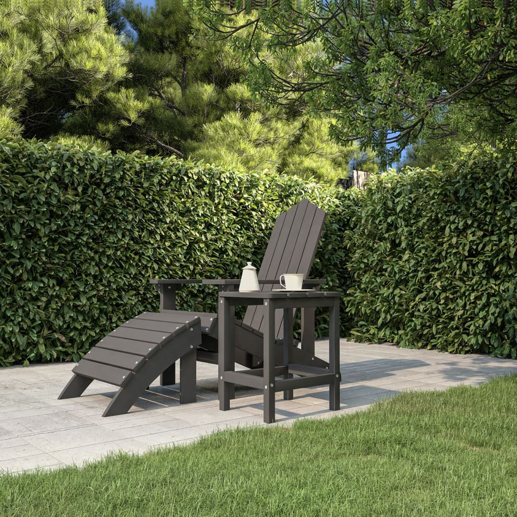 Adirondack garden table, anthracite, 38x38x46cm, HDPE