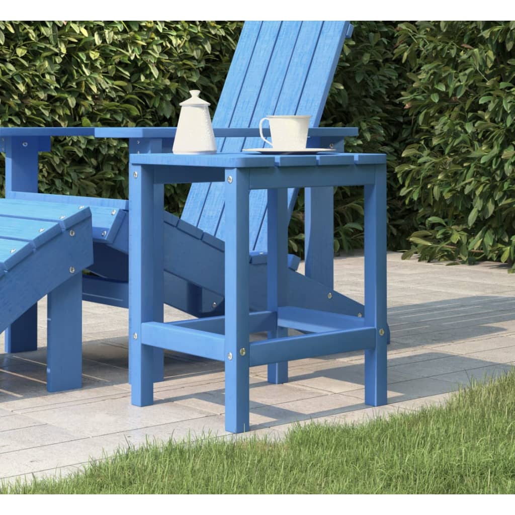 Sodo Adirondack staliukas, mėlynos spalvos, 38x38x46cm, HDPE