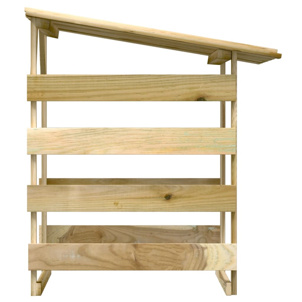Pergola with a roof, 100x90x100cm, impregnated pine wood