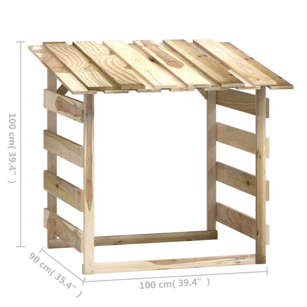 Pergola with a roof, 100x90x100cm, impregnated pine wood