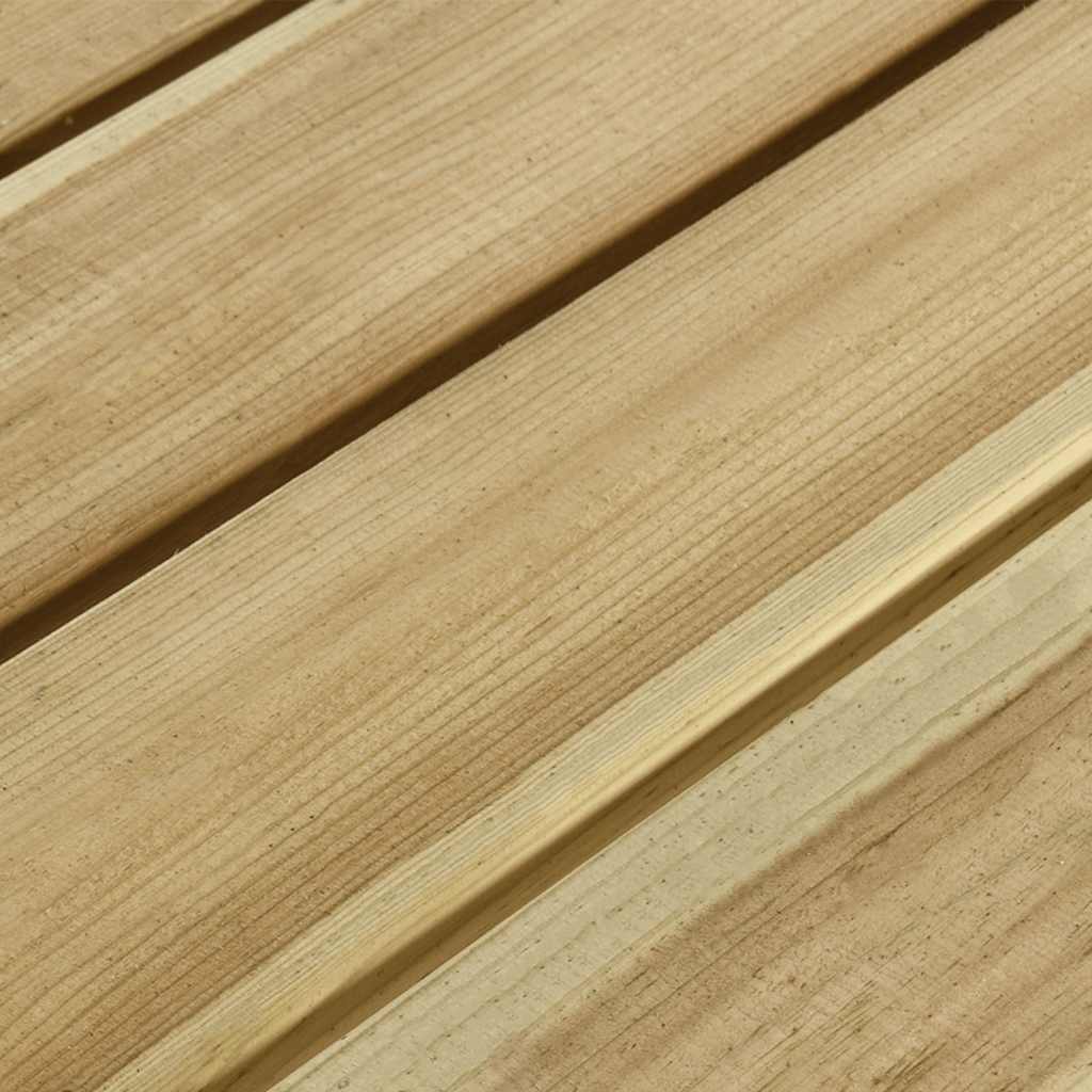 Iškylų stalas su suoliukais, 220x122x72cm, impregnuota pušis