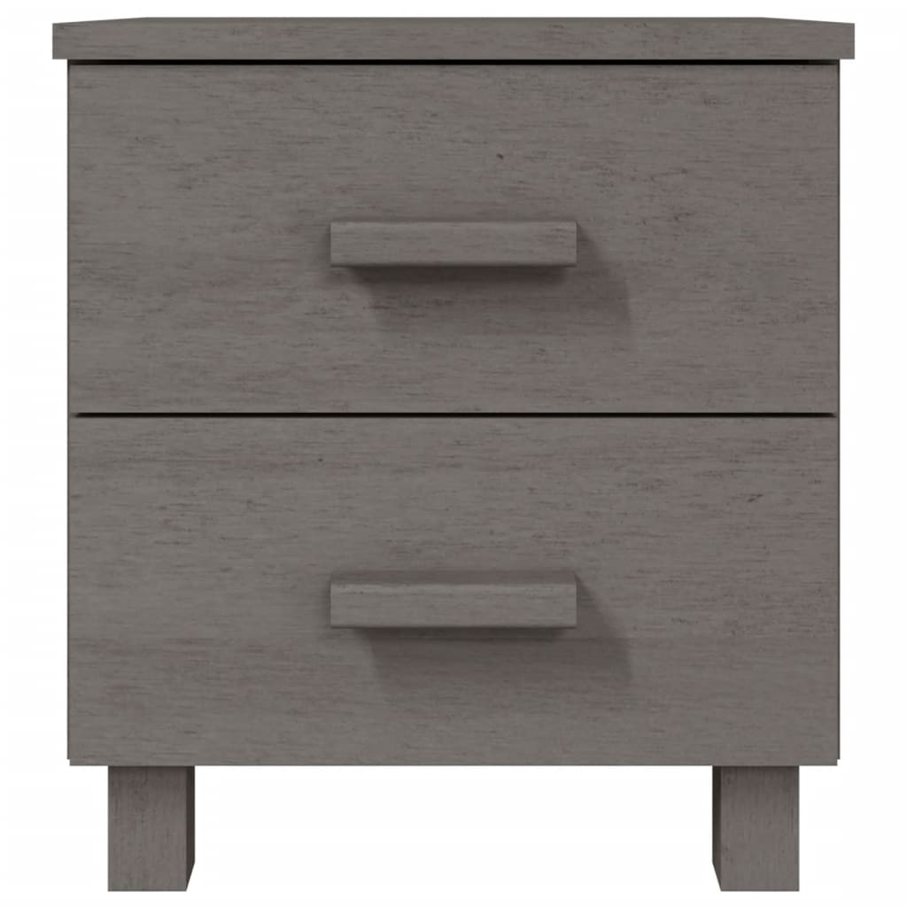 Bedside table HAMAR, light grey, 40x35x44.5cm, pine