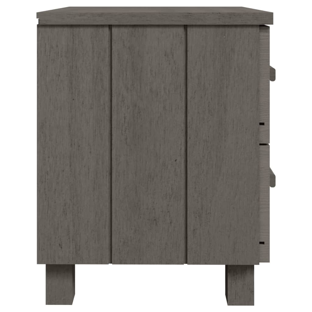 Bedside table HAMAR, light grey, 40x35x44.5cm, pine