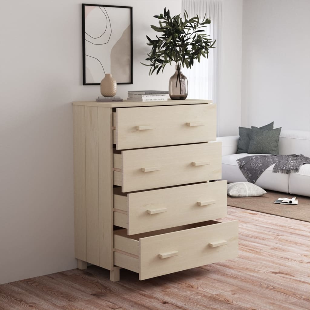 Šoninė spintelė HAMAR, medaus ruda, 79x40x103,5cm, pušis