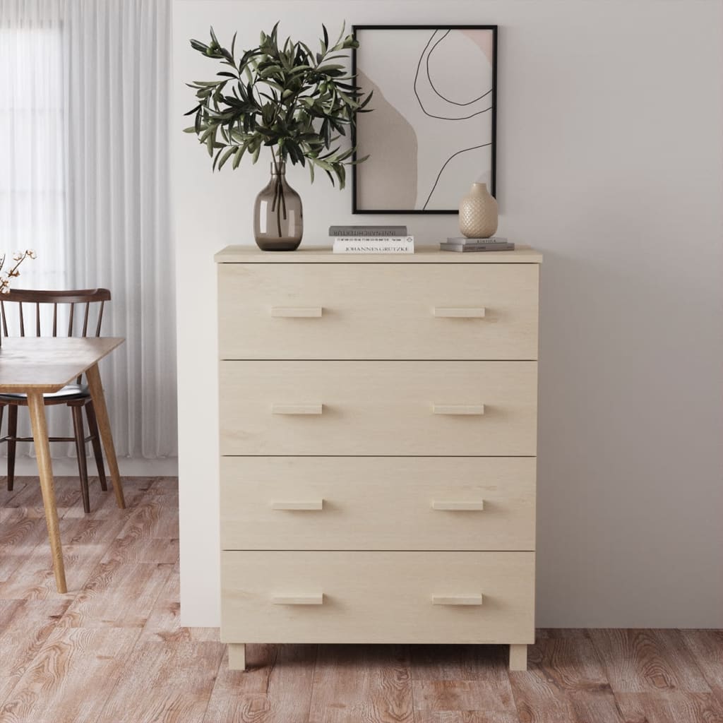 Šoninė spintelė HAMAR, medaus ruda, 79x40x103,5cm, pušis