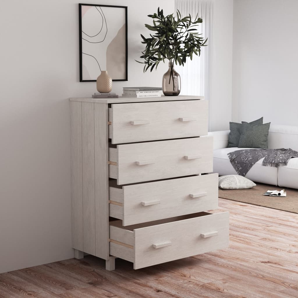 Sideboard HAMAR, white, 79x40x103.5cm, solid pine