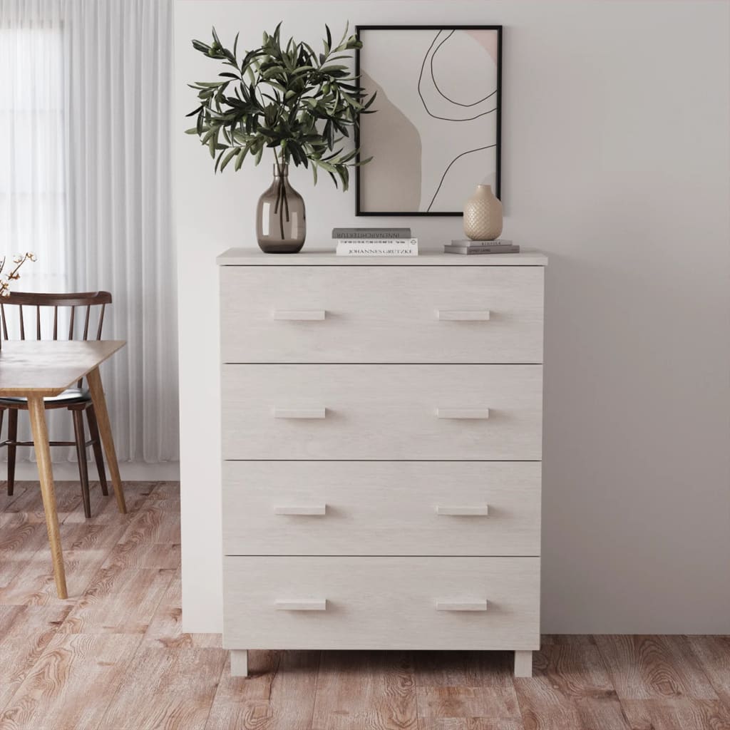Sideboard HAMAR, white, 79x40x103.5cm, solid pine