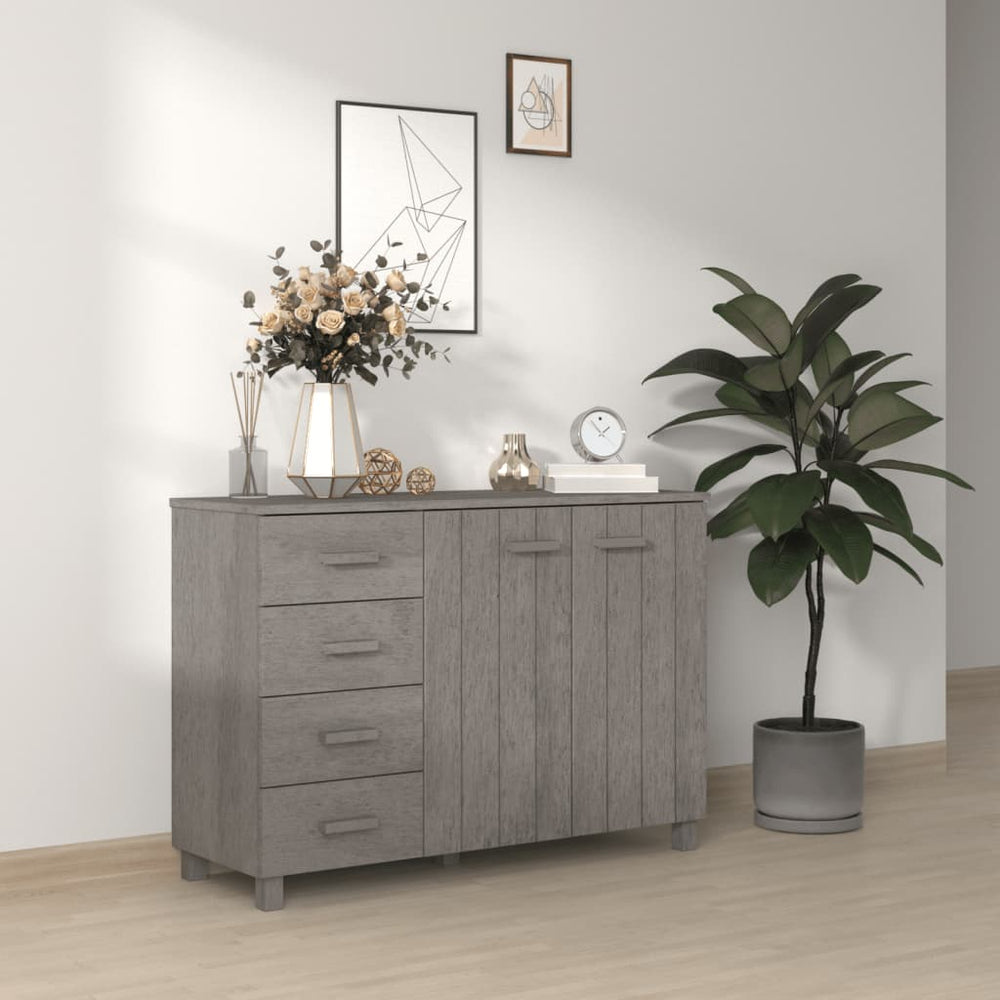 Šoninė spintelė HAMAR, šviesiai pilka, 113x40x80cm, pušis