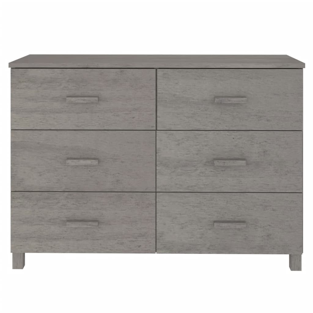 Šoninė spintelė HAMAR, šviesiai pilka, 113x40x80cm, pušis