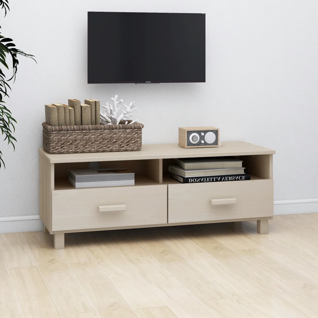 TV skapītis HAMAR, medus brūns, 106x40x40cm, priede