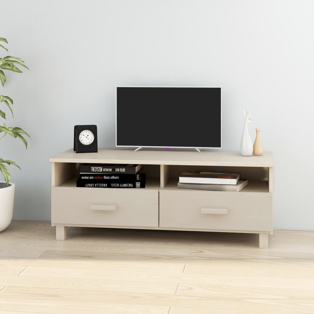 TV skapītis HAMAR, medus brūns, 106x40x40cm, priede