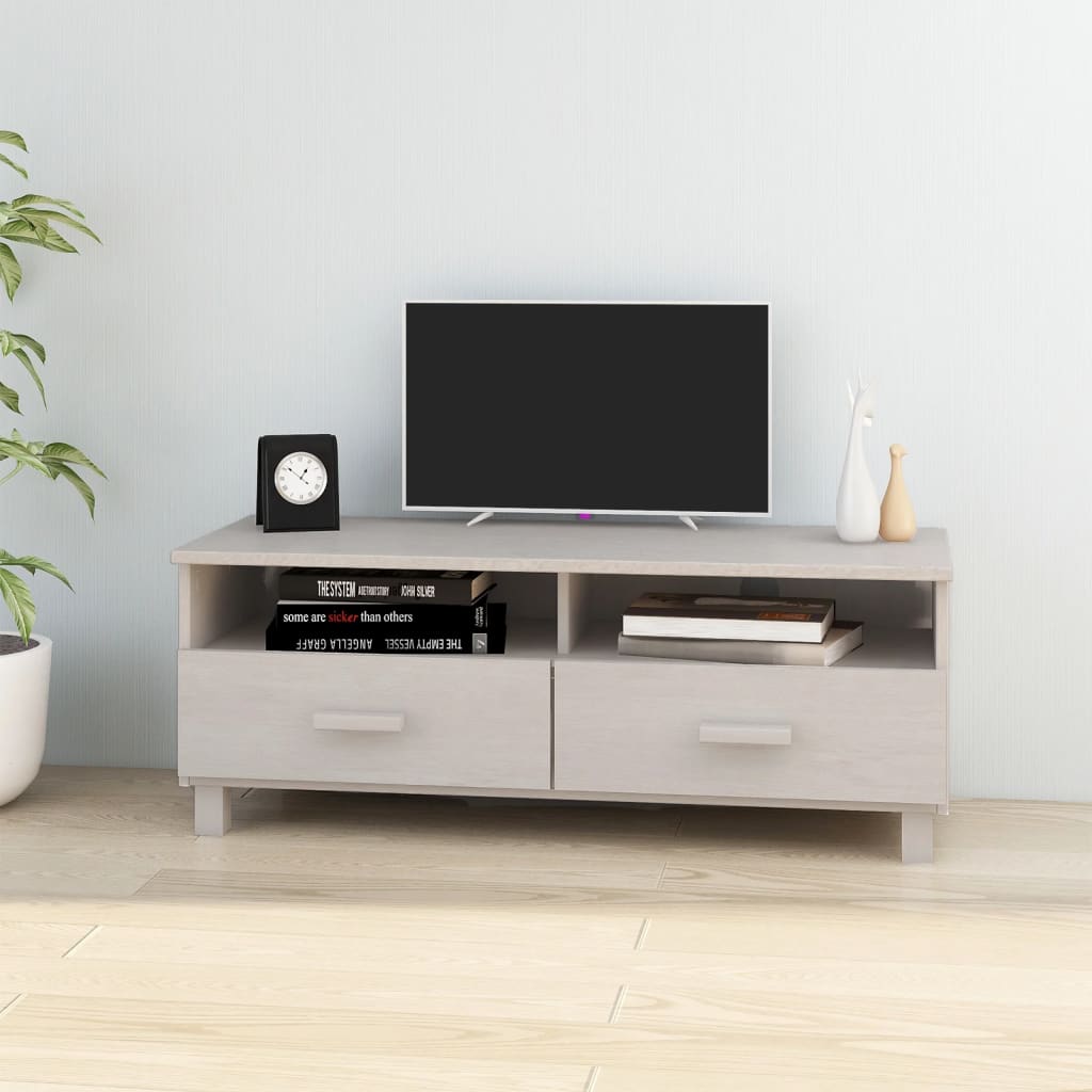 TV galdiņš HAMAR, balts, 106x40x40cm, priede