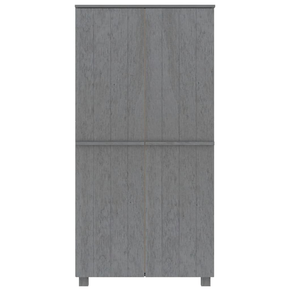 Wardrobe HAMAR, dark grey, 89x50x180cm, pine