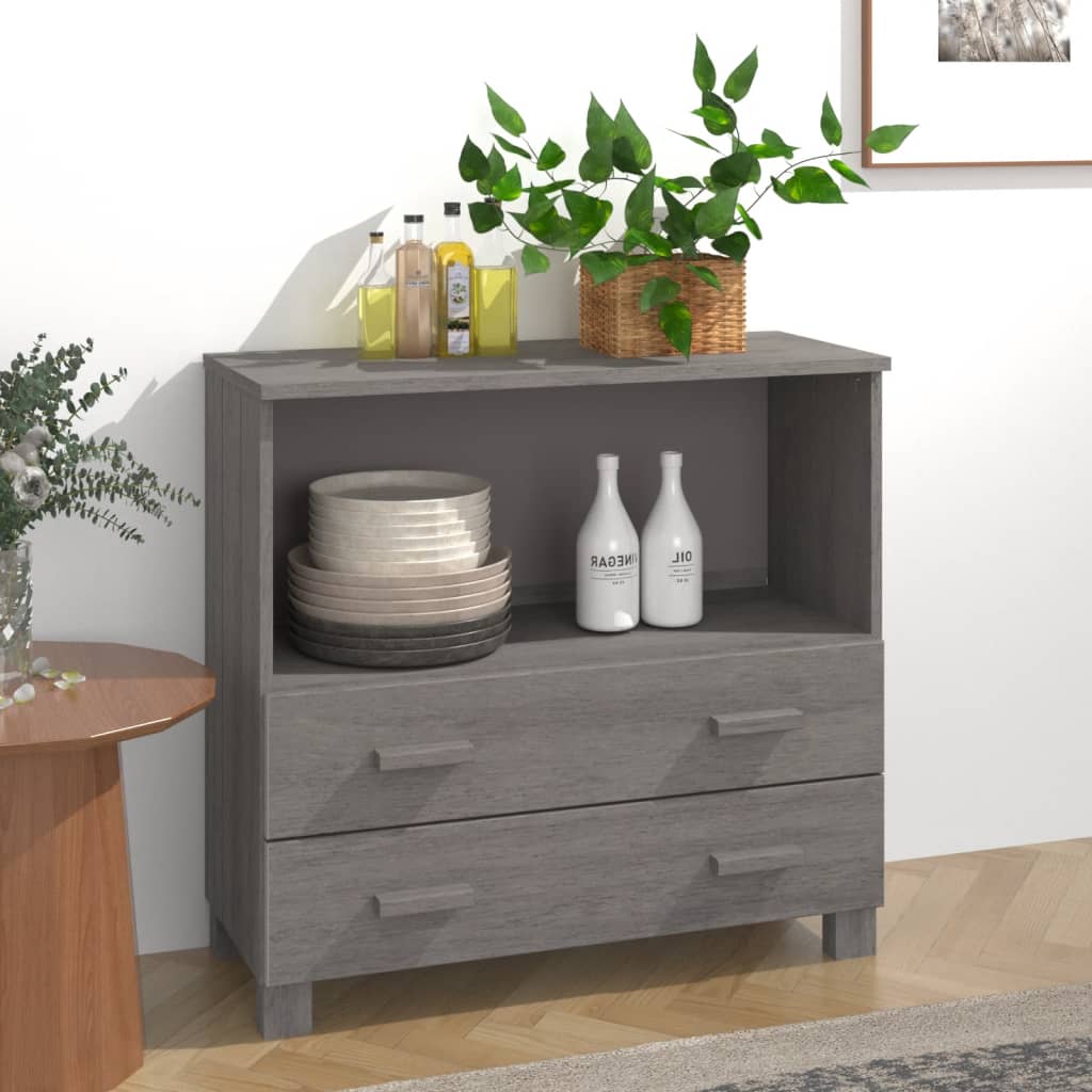 Šoninė spintelė HAMAR, šviesiai pilka, 85x35x80cm, pušis