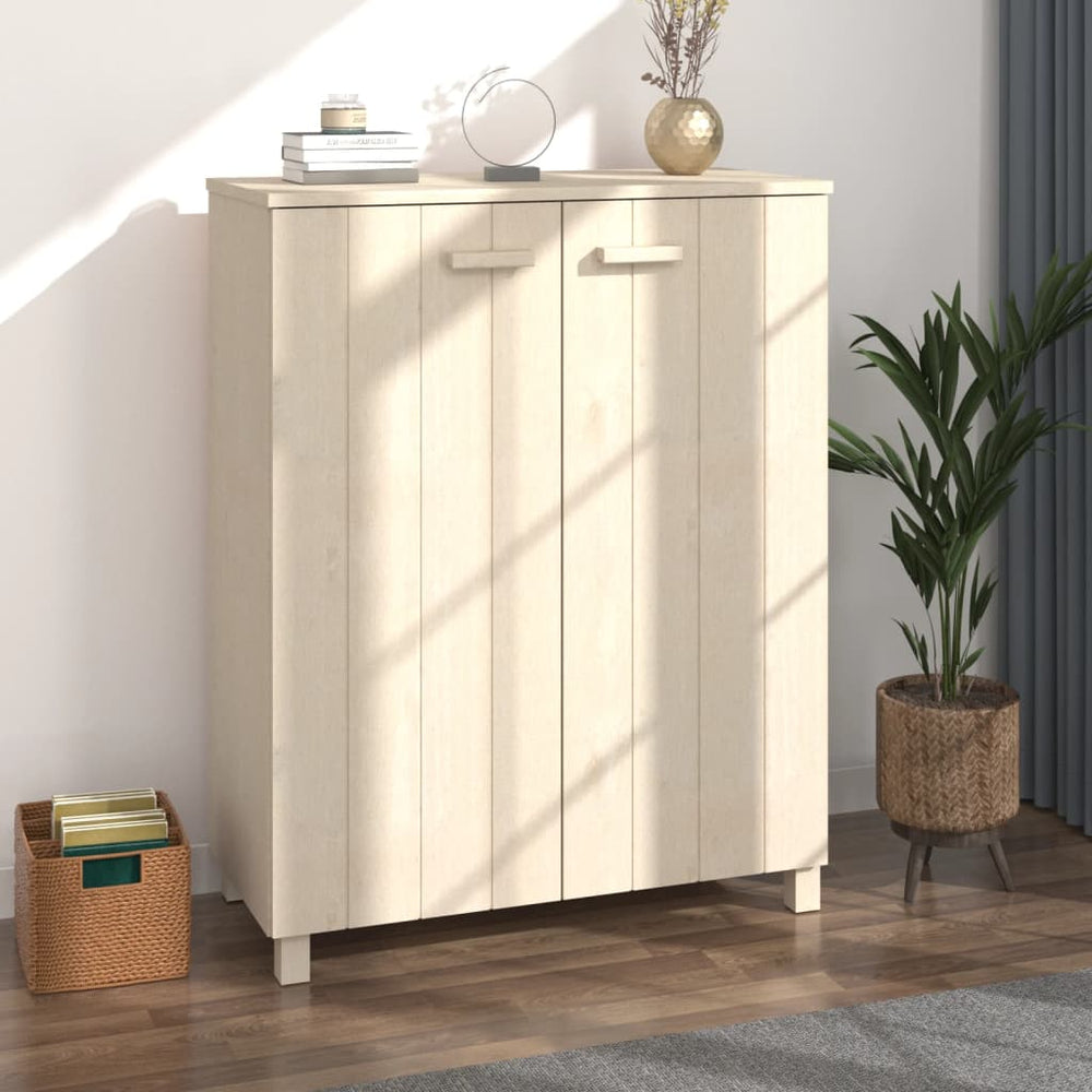 Shoe cabinet HAMAR, honey brown, 85x40x108cm, solid pine