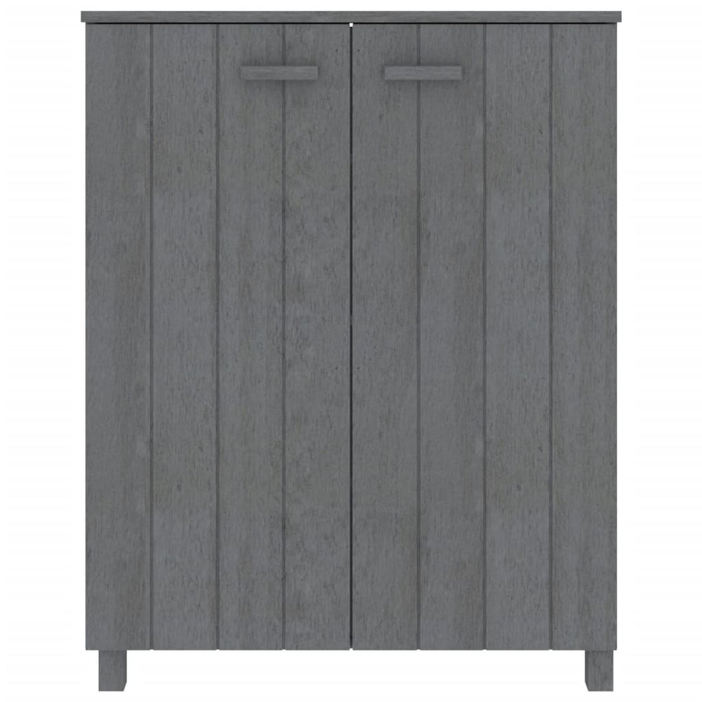 Shoe cabinet HAMAR, dark grey, 85x40x108cm, solid pine
