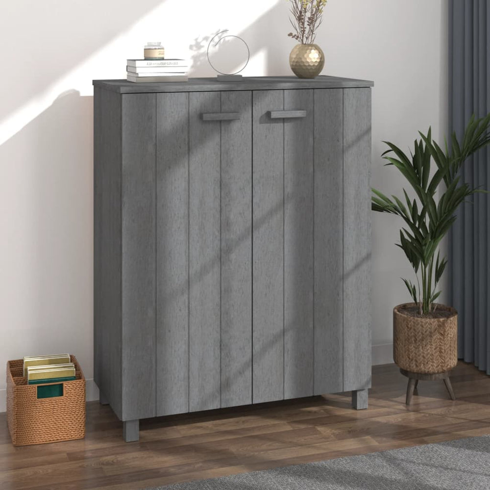 Shoe cabinet HAMAR, dark grey, 85x40x108cm, solid pine
