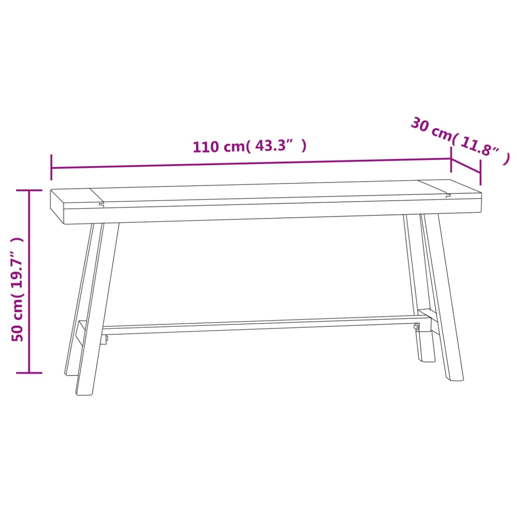 Sols, 110cm, masīvs tūkoka koks