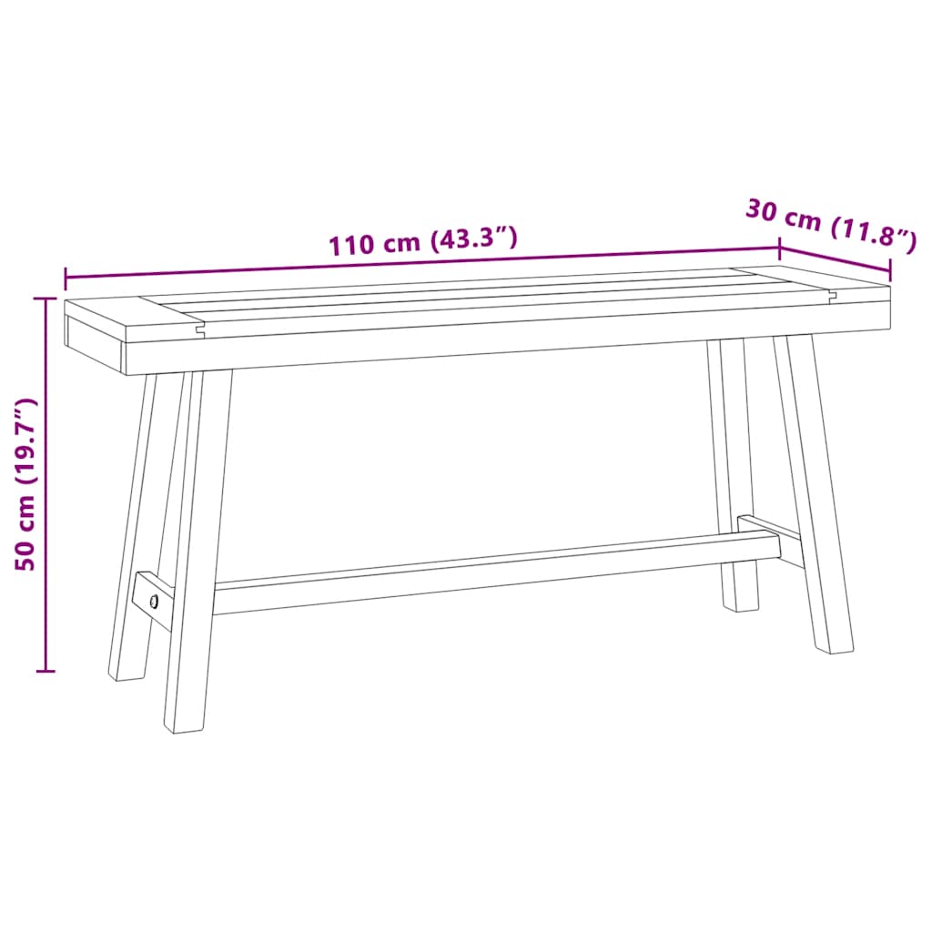 Sols, 110cm, masīvs tūkoka koks